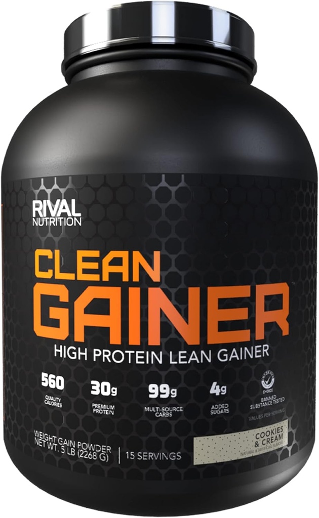 Nutriție Rival Gainer curat - cookie-uri și cremă, 5lbs