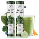 wellBEING NUTRITION Daily Greens, Wholefood Multivitamine cu vitamina C, zinc, B6, B12 pentru imunitate și detoxifiere cu 39+ Organic Certified Plant Superfoods & Antioxidants (15Tabs x 2) (63 g (Pachet de 2)