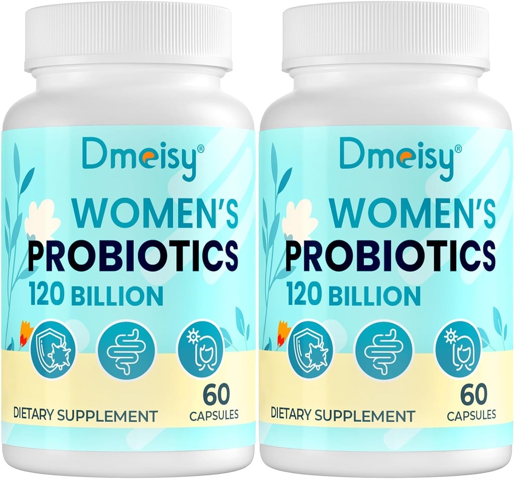 120 Miliarde CFU Probiotic - Menopauza Suport Probiotice pentru femei, Menopauză Naturală Supliment probiotic pentru Flash-uri fierbinți night Sweats Swings Mood Hormone Echilibrul Gut & Imune Health- 120 Caps