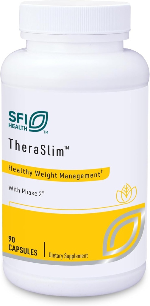 Klaire Labs SFI Health Theraslim - Faza 2 Carb Controller Formula cu extract de fasole albă pentru a ajuta la blocarea amidon și carbohidrați calorii (90 capsule)