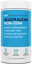 RSP Nutritie QuadraLean - Stimulant Gratuit de management al greutatii, Booster metabolic, Energie & Appetit suport - CLA, L-Carnitina, extract de ceai verde, Formula non-Stim, 50 Serv (Packaging May Vary)