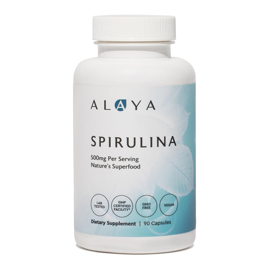 Alaya Naturals Pure Spirulina Capsules 
