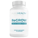 PUREHEALTH Research ReGrow - Vitamine de crestere a parului - cu Saw Palmetto, Biotin, Colagen, Zinc, Fier, Iod, Seleniu & More - Suplimente pentru par pentru femei si barbati - 60 Capsule