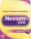Nexium 24HR Comprimate cu eliberare întârziată de eliberare de arsuri la stomac, Reductor de acid de magneziu Esomeprazol, 20 mg, 14 Număr