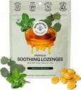 Mentă eucaliptă de tuse, suport imunitar cu vitamina D, zinc şi propolis, lozenge de răcire şi gât, 14 Ct