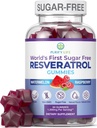 Gume de resveratrol fără zahăr - Antioxidant potent - Supliment Resveratrol pentru a sprijini Digestive & Immune Health - Herb natural pentru creșterea și repararea celulelor - alternativa NMN ușor de mestecat
