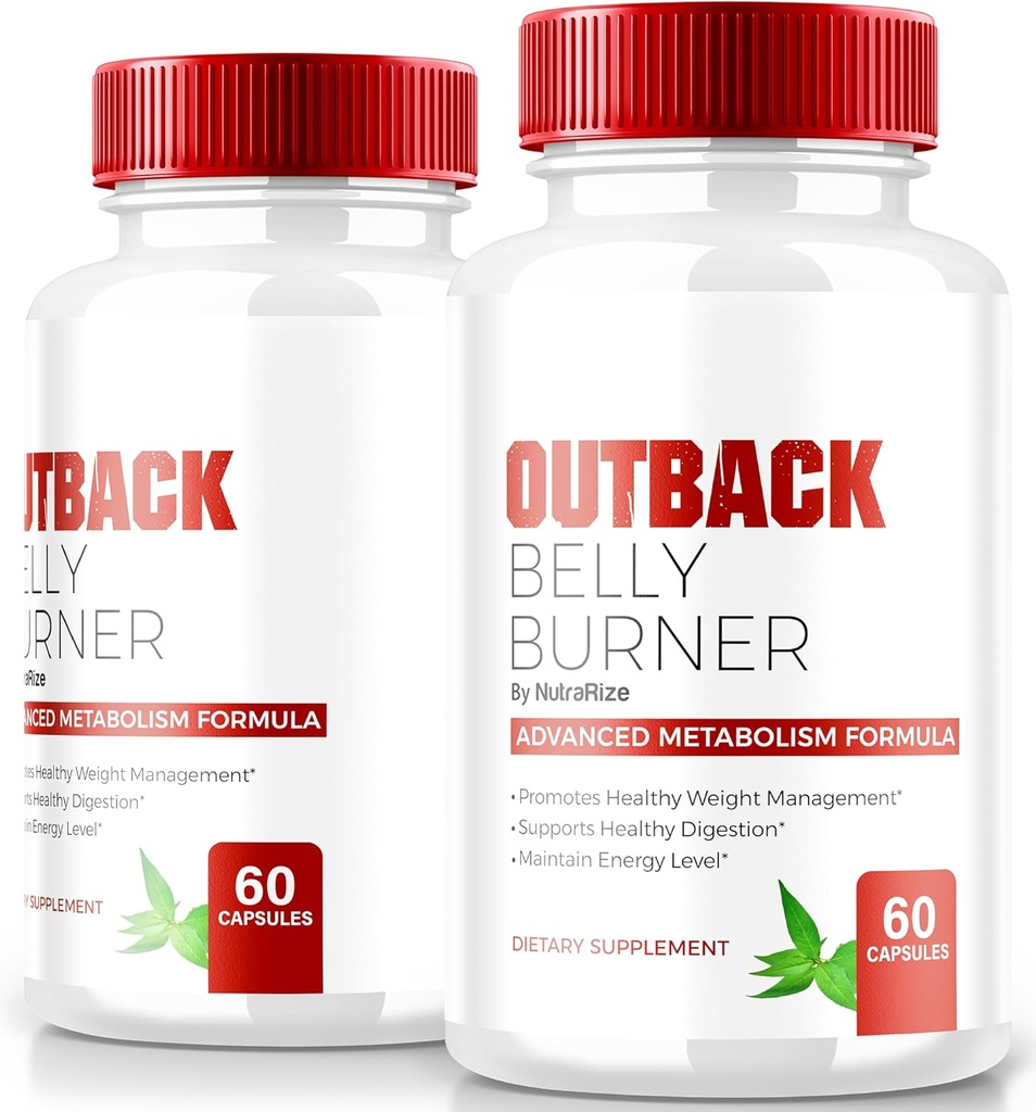 (2 ambalaj) Outback Belly Burner Pastile, Premium Out Back Belly Burner Keto Capsule, Toate naturale Keto Supliment pentru a sprijini fitness și obiectivele corpului, Outback Outback oficial BellyBurner Recenzii (120 capsule)