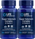 Life Extensie Super Seleniu Complex 200 mcg & Vitamina E, 100 Veg Caps (Pachet de 2)