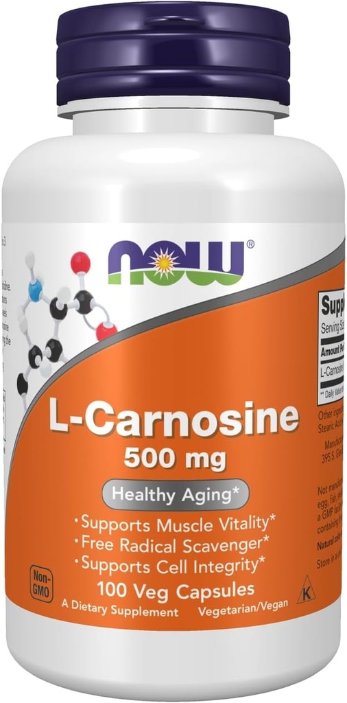 L-Carnosine 500mg 100 VegiCaps (Pachet de 2)