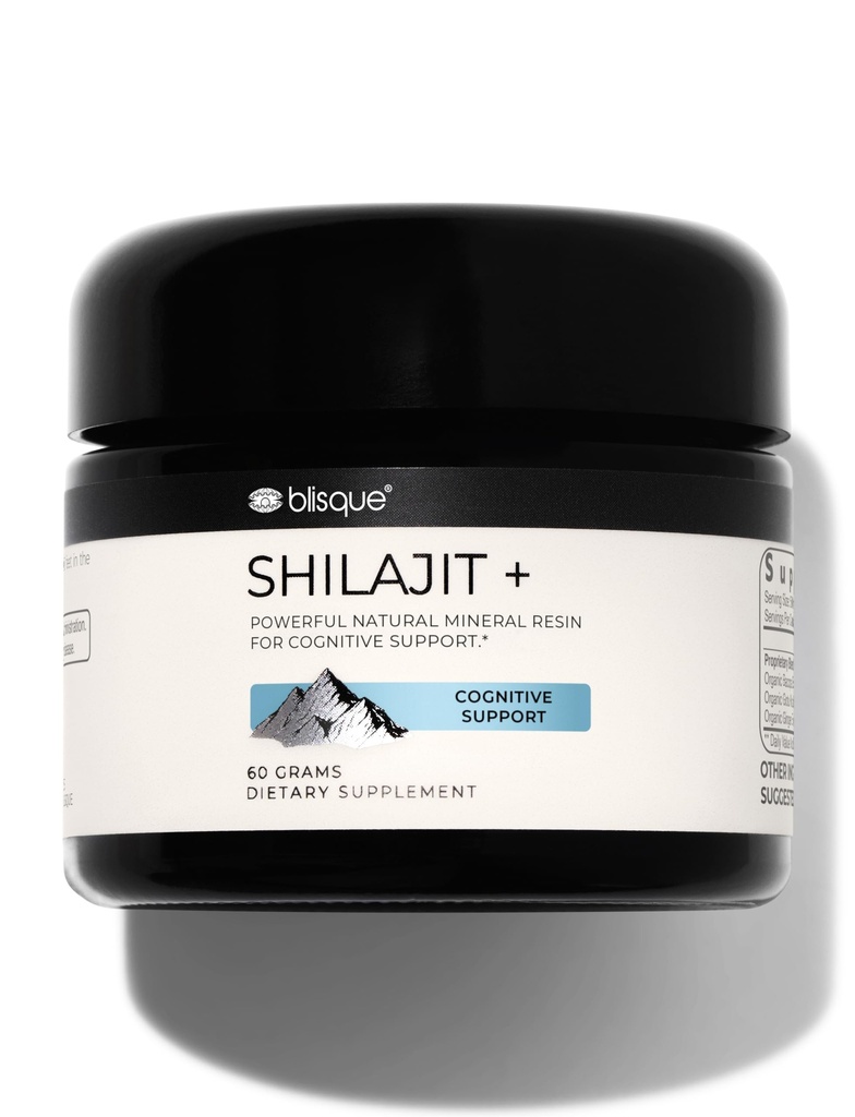 Blisque - Pure Himalayan Organic Shiajit Resin Suplimentul pentru Suport Cognitiv 
