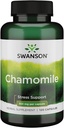 Swanson Chamomile Stress Support - Made with German Chamomile Flower - Herbal Supplement to Promove Stress, Relaxation and Sleep Support - Helps Easy Body and Mind - (120 Capsule)