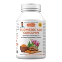ANDREW LESSMAN Turmeric 400mg - 120 capsule - 95% Curcuminoide ca Complex fosfolipidic pentru beneficii optime şi absorbţie, extract standardizat de potenţă ridicată, capsule mici uşor de înghiţit