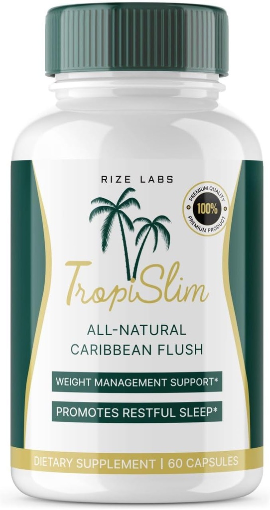 rize laboratoare - Tropislim Toate naturale Caraibe Flush, pierdere în greutate Supliment, Slimming capsule pentru femei, stil de viață sănătos + Leaner Physique (60 capsule)