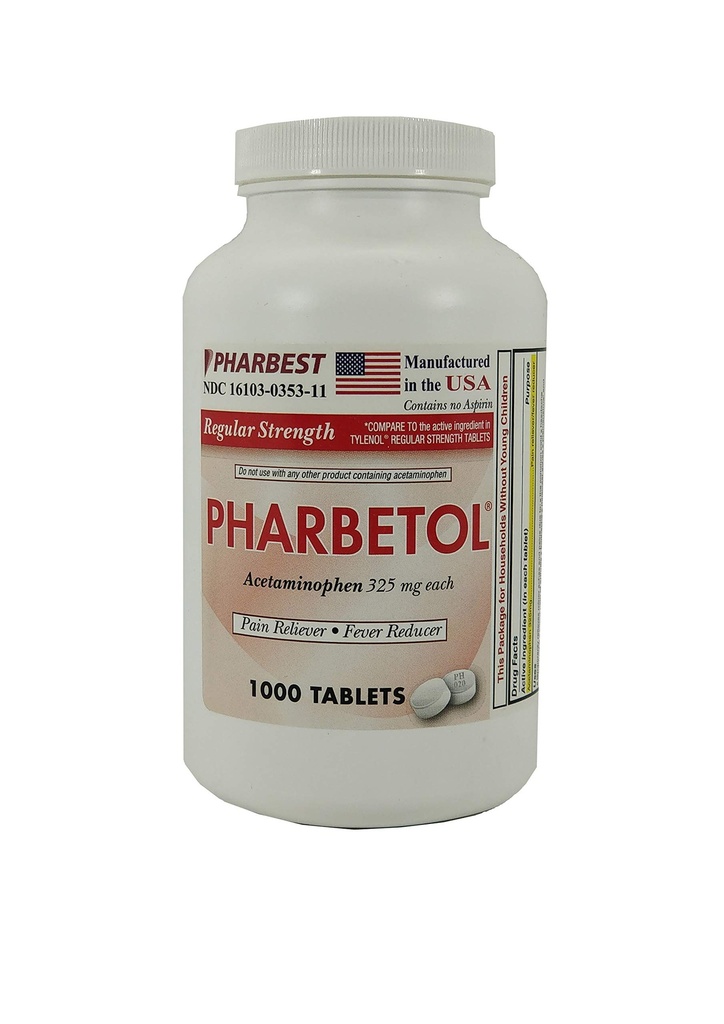 Pharbest Acetaminofen 325 mg 1000 comprimate