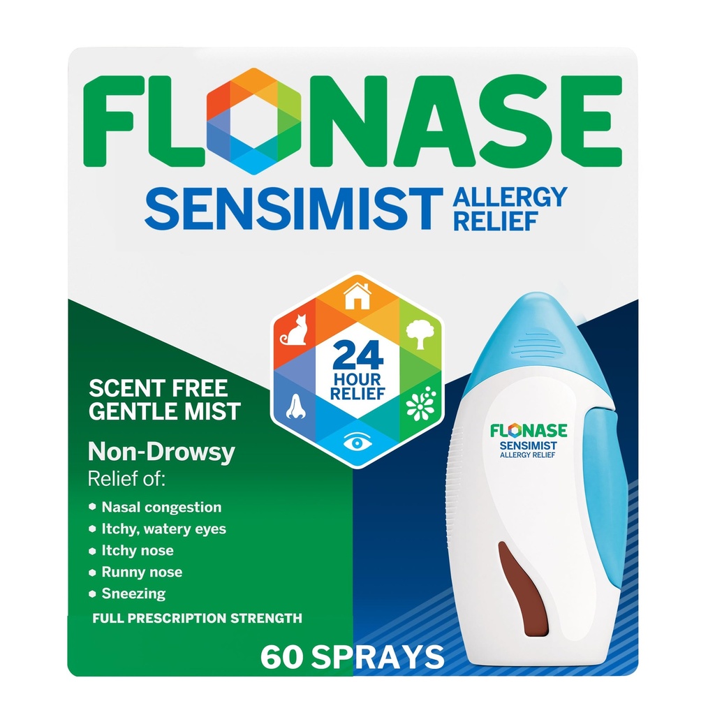 Flonase Senziist Alergie Relief Nasal Spray pentru non-Drowsy, 24-Hour Multi-Symptom Alergie Deteriorare 