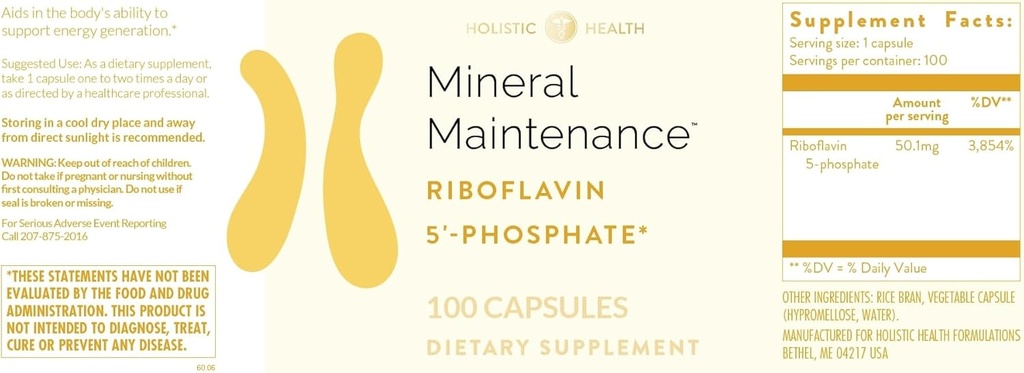 Întreţinerea mineralelor 100 Capsule