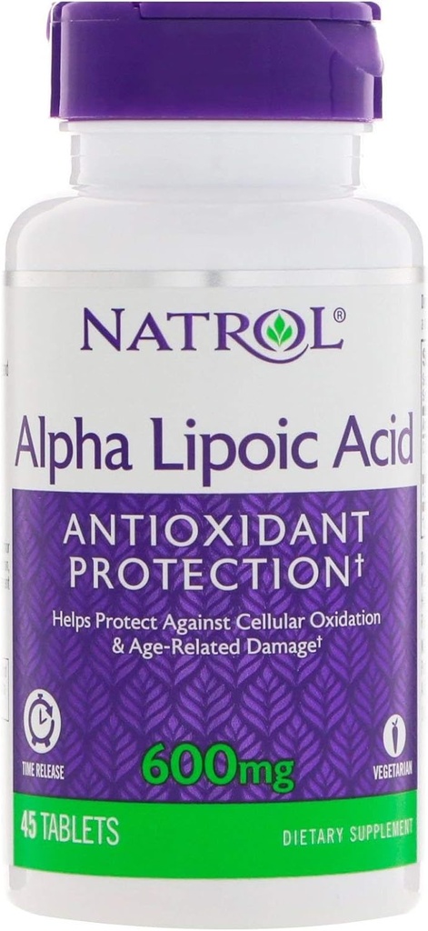 Natrol Alpha Acid lipoic eliberare timp - 600 mg - 45 comprimate