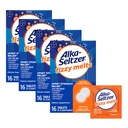 Alka-Seltzer Fizzy Melts, dizolvare pe limba, Nu este nevoie de apă, On-The-Go suplimente dietetice Antiacid comprimate, pentru ameliorarea arsuri la stomac ocazionale și acid indigestie*, Orange Flavor, 64 Conte