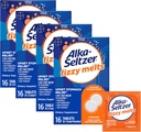 Alka-Seltzer Fizzy Melts, dizolvare pe limba, Nu este nevoie de apă, On-The-Go suplimente dietetice Antiacid comprimate, pentru ameliorarea arsuri la stomac ocazionale și acid indigestie*, Orange Flavor, 64 Conte