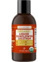 Kate Naturals Floarea-soarelui Lecitina lichid pentru gătit și gătit. Lecitină lichidă pentru gume, Smoothies & Alăptarea Supliment (4oz, Organic, Vegan, Gluten-Free)