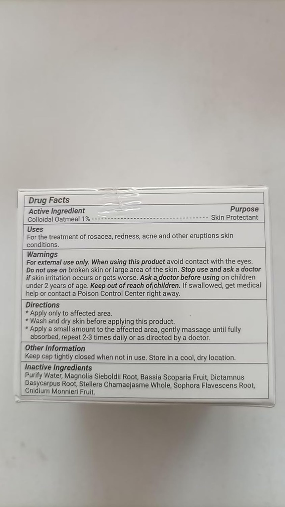 Crema de rozacee, Relief rapid pentru înroșire, cosuri, bumps, iritație, Arsuri, Umflare, Mâncărime, Uscăciune cu toate ingrediente naturale plante, 3.53 oz