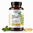 Capsule de ulei Vegan Wild Oregano Organice, 86-90% Carvacrol - 125 mg ulei de Oregano per Softgel - Suport imun și digestiv, Antioxidant natural, Vegan, Non OMG, 120 capsule