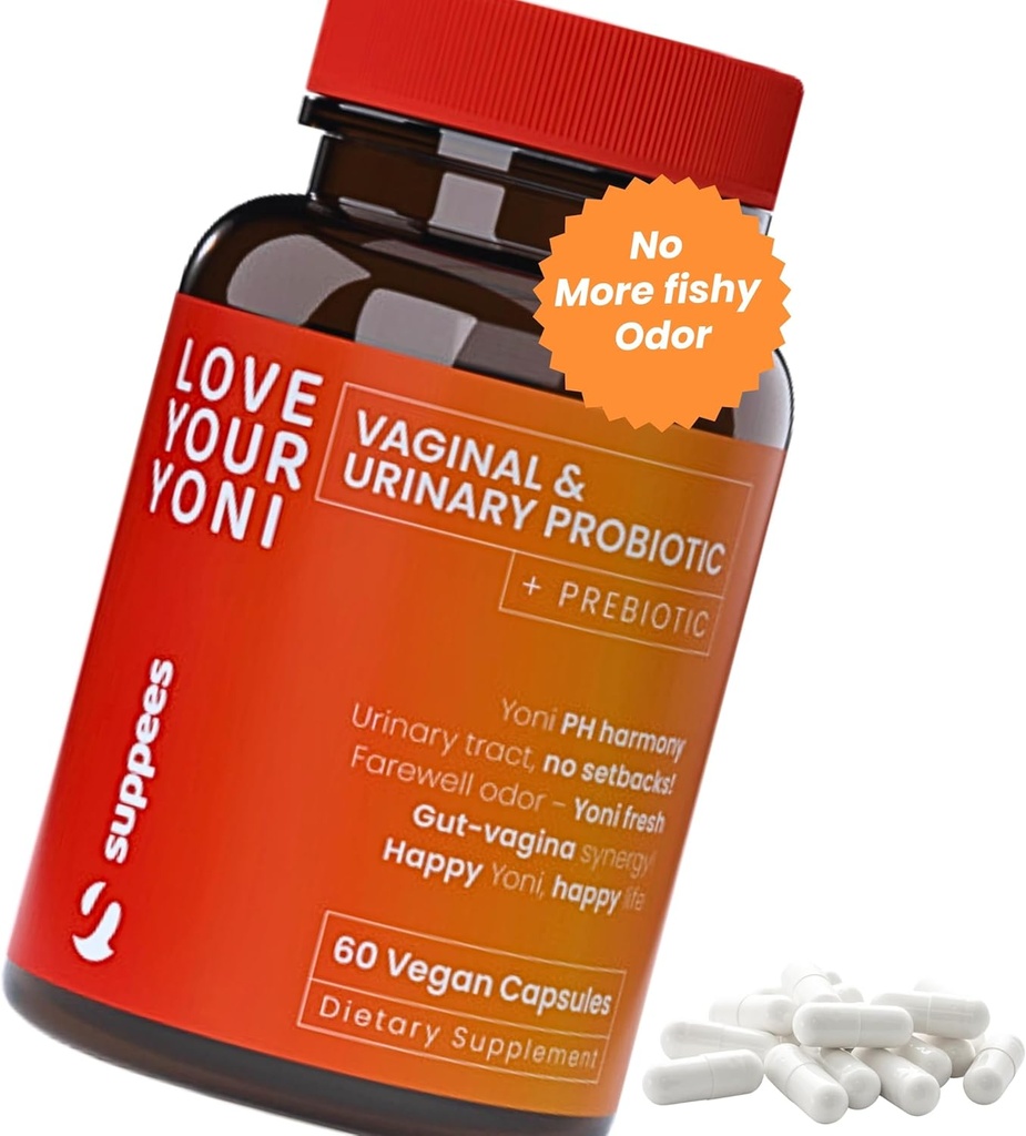 Probiotice vaginale şi prebiotice pentru femei - Suport Vaginale Sănătate şi pH Balanţa - Femei Probiotice pentru Vaginoza bacteriană - Îngrijire feminină şi vaginală - 60 Capsule