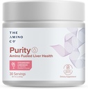 Amino CO. Puritate - Supliment de sprijin pentru ficat cu aminoacizi esențiali pentru detoxifiere hepatică Cleanse - Boost Sănătatea ficatului pentru suport optim pentru ficat- căpșuni Limonadă, 30 Serviri