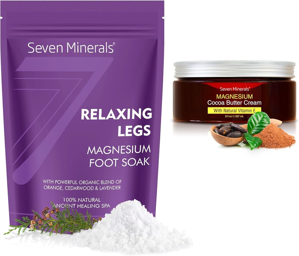 Șapte Minerale Relaxare Leg Magneziu Flakes & Cream Natural