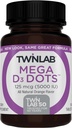 Twinlab Mega D-3 Puncte - Suplimentul vitamina D pentru sănătate imună și suport osos - 100 comprimate portocalii, 125 mcg (5000 UI) (Pachet de 2)