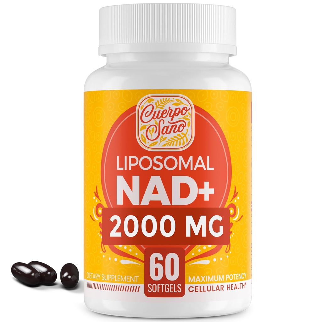2000 MG NAD Supliment, Liposomal NAD+ cu absorbţie ridicată, mai eficient decât Nicotinamida Ribozidă, Pure & Plus Booting Supliment, Aging Defense, Metabolism & Cellular, 60 softgels