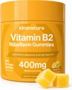 natura felinare Vitamina B2 Gume - Riboflavin 400 mg Supliment pentru copii si adulti - non-GMO, Soy & Gluten-Free, Vegan Gummies masticabile (30 zile de aprovizionare)