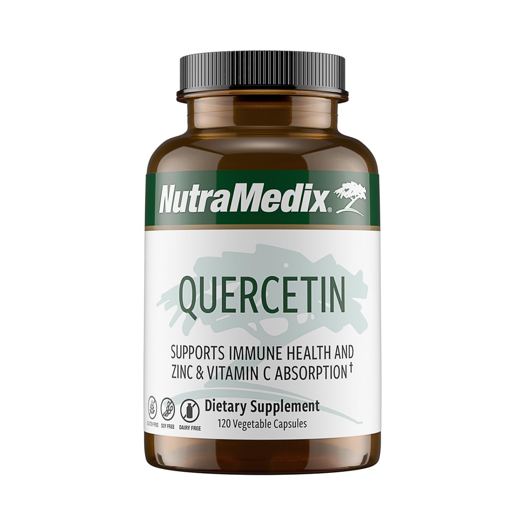 NutraMedix Quercetin - Quercetin 500 mg capsule - Antioxidant & Immune Supplement pentru Heart Health - SIDA în Zinc & Vitamina C Absorbţie (120 capsule vegetariene)