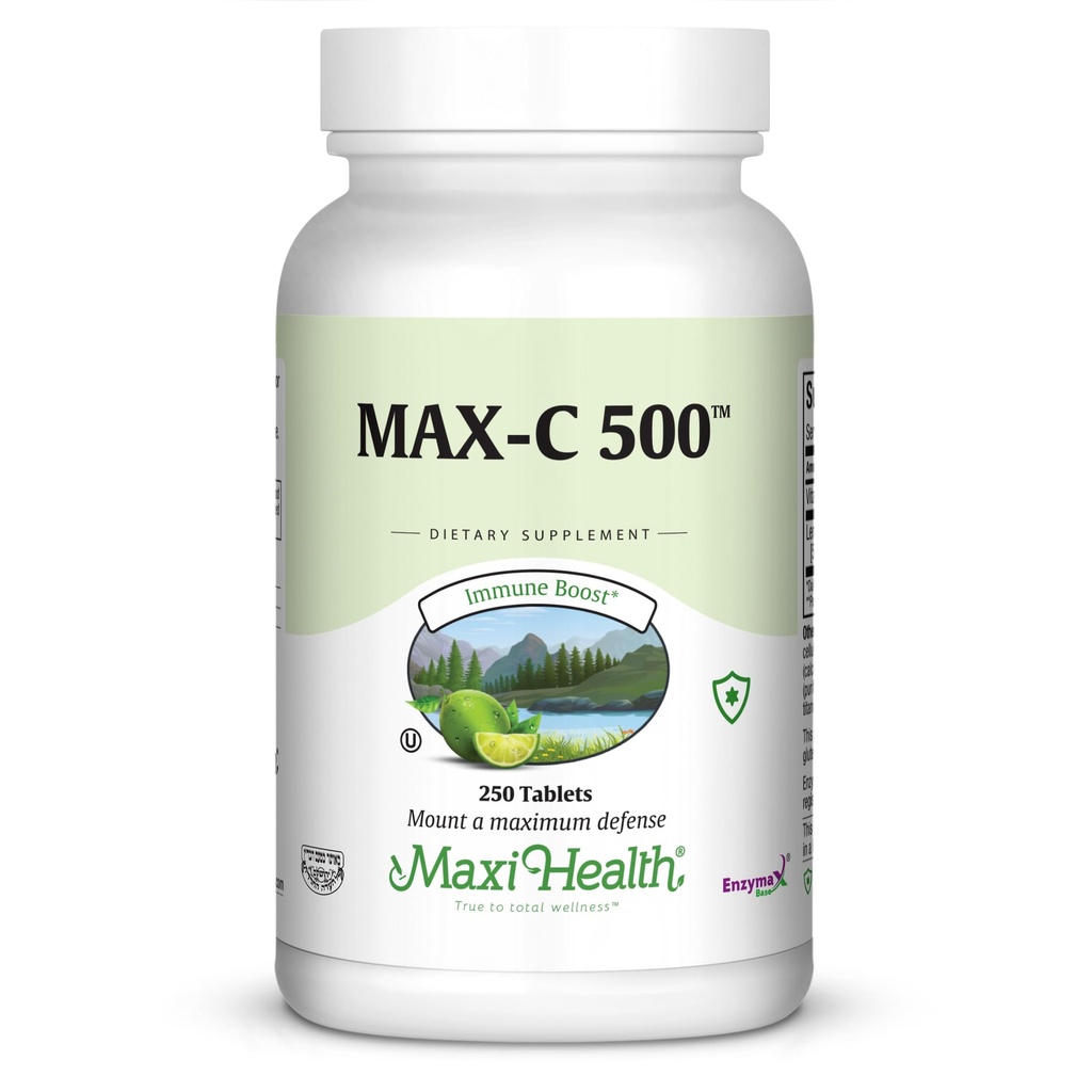 Maxi Health MAX C 500 mg - Vitamina C - cu Lemon Bioflavonoids Complex - 250 comprimate
