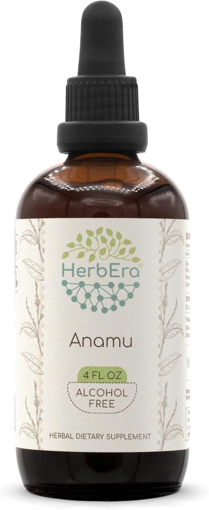 HerbEra Anamu B120 Extract de plante aromatice fără alcool Tinctură, macelarie jamaicană Guineea Hen buruieni (Petiveria Alliacea) Herb uscat (4 fl oz)