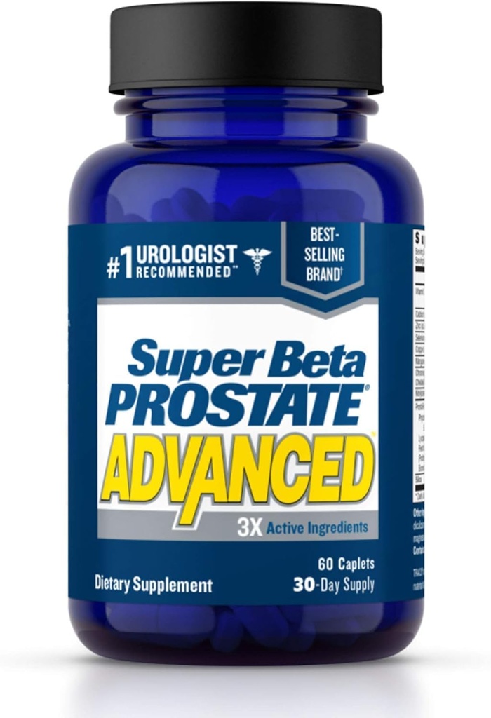 Super Beta Prostate Advanced Prostate Supliment pentru bărbaţi  Beta Sitosterol nu a văzut Palmetto. (60 Caplete, 1-Sticlă)