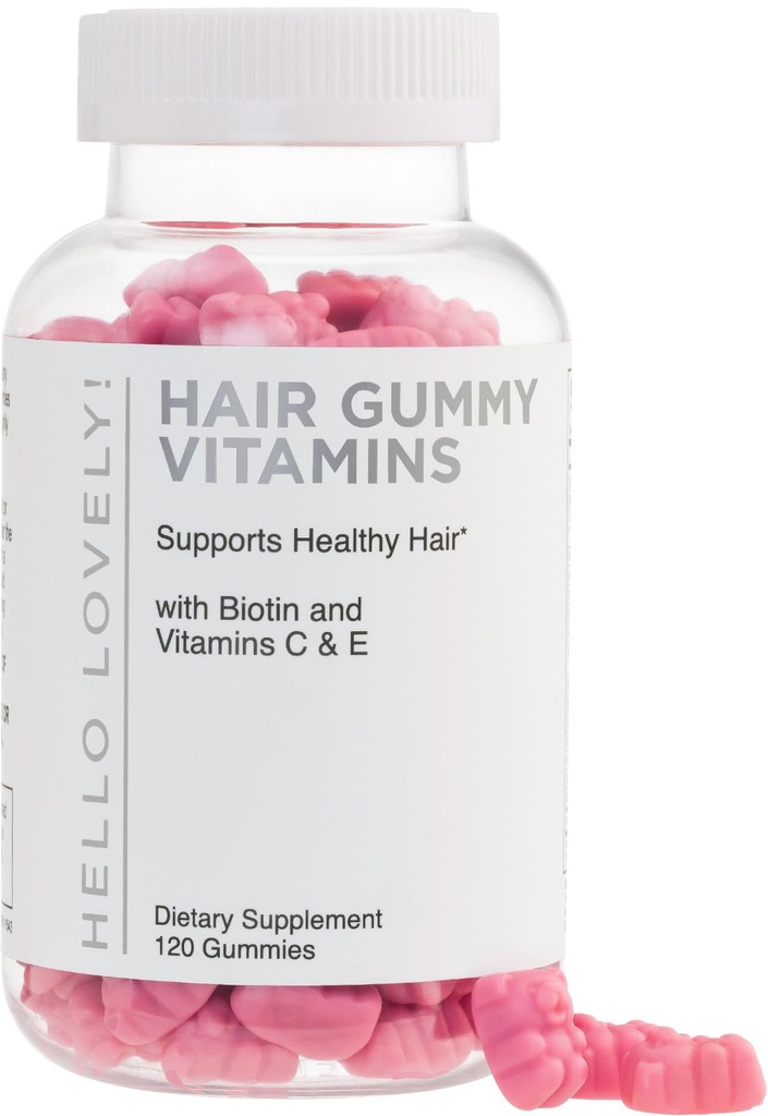 Vitamine de par Gumries - Biotin 5000 mcg cu vitamina E, C & Zinc, vitamina de crestere a parului pentru femei si barbati - mai puternic, par frumos, piele si unghii Supliment, non-GMO & Gluten-Free - 120 Gummy Bears