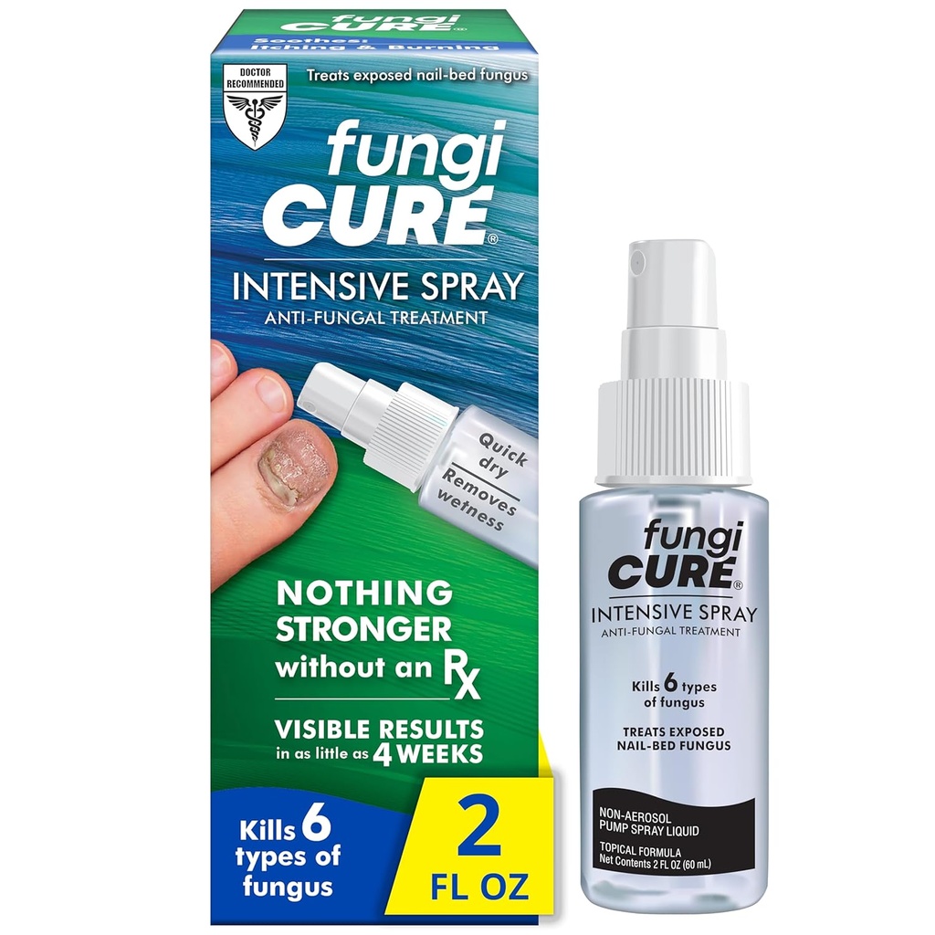 FUNGICURE Spray intensiv, Soothes Itching & Burning, 2 Fluid Ounce (Pachet de 1)