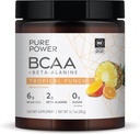Pure Power BCAA + Beta-Alanină, Tropical Punch Flavor, 11,7 oz (333 g), 30 Servings, 6g BCAA, 2g Beta-Alanină, 0g Zahăr, Non-GMO, Dr. Mercola