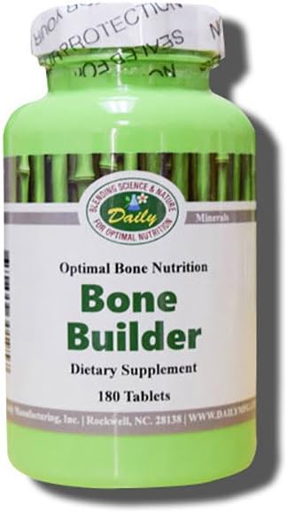 Zilnic Manufacturing Bone Builder (Vitamin's C, D3, K2, Calciu, Magneziu, Stronţiu, Bor, Silicon & Betaine Hydrochloride) 180 comprimate