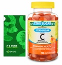 Zero zahar Vitamina C Gumies Supliment alimentar, 250 mg, 120 Ct Bundle cu vitamine exclusive si minerale - A la Z - Ghid mai bun Ligth &Spring