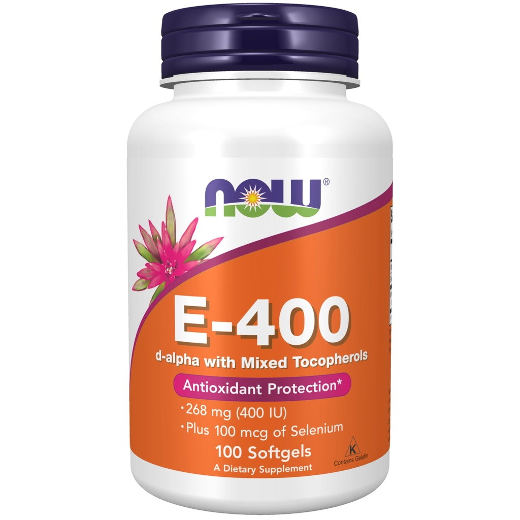 Acum Suplimente, Vitamina E-400 UI, Tocopheroluri mixte, Antioxidant Protection*, 100 Softgels
