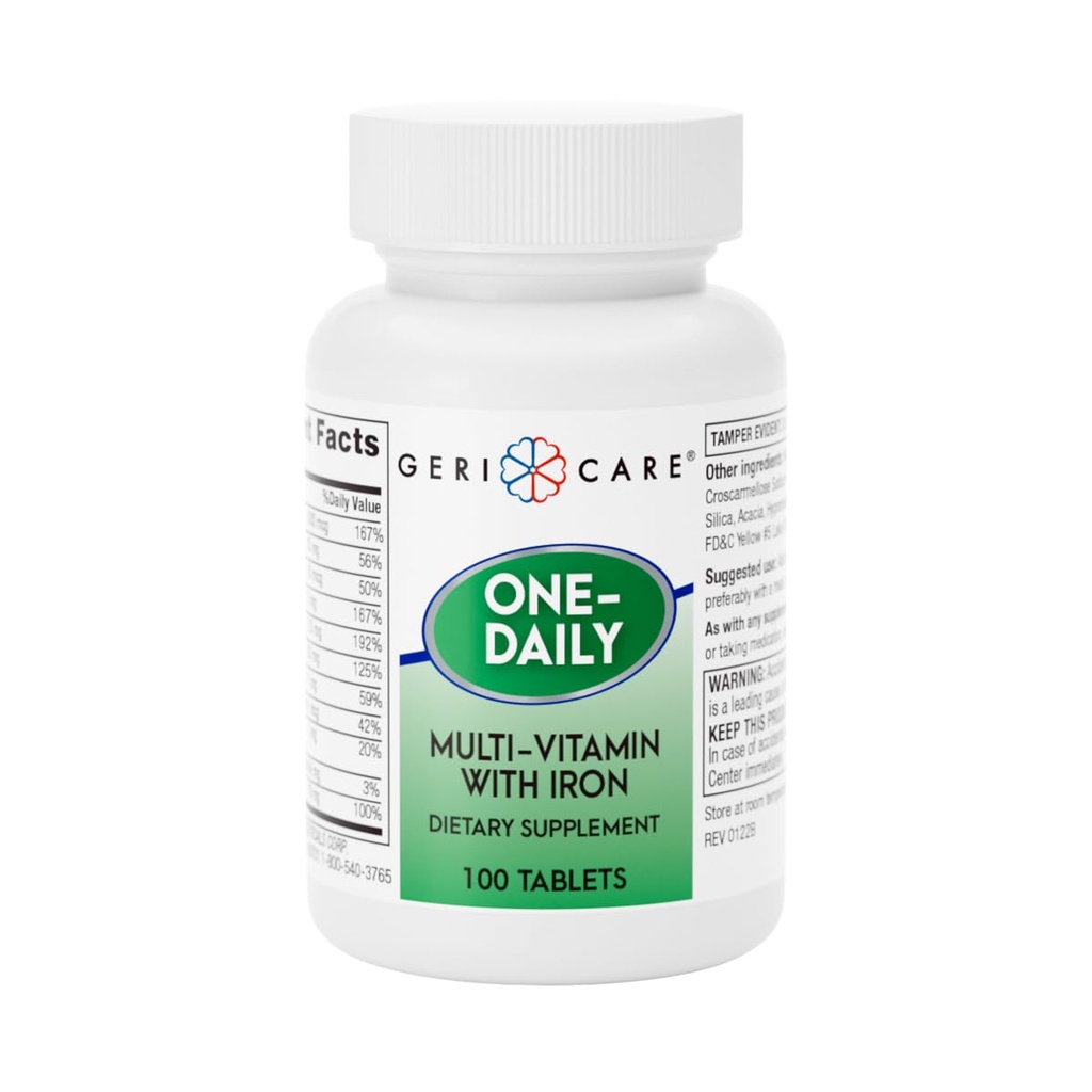 GeriCare One-Daily Multi-Vitamina cu tablete de fier,100 Count (Pachet de 1)