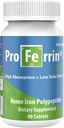 Proferrin ES- 10,5 mg de polipeptidă de fier cu alcool mare. Fabricat în SUA. 90 comprimate. Uşurel cu Gut. Nu sunt afectate de cafea, calciu, sau PPI.