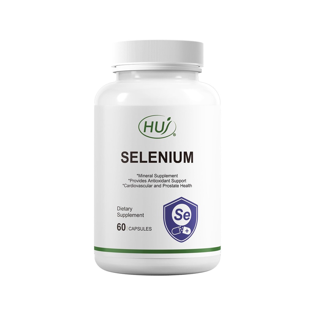 HuJ Supliment de seleniu, 60 capsule, suport antioxidant, Supliment mineral