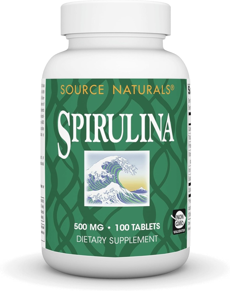 Sursa Naturals Spirulina - pentru suport sistem imunitar - 100 comprimate