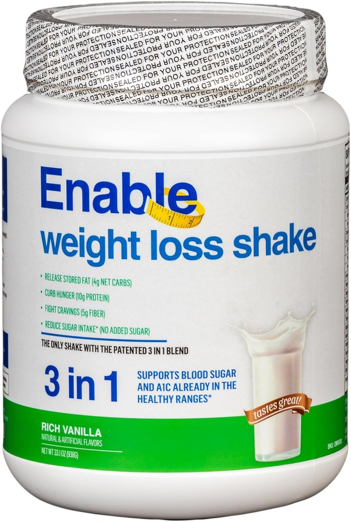 Activează Shake pierdere în greutate - aroma de Vanilie delicioasa pentru inlocuirea sanatoasa si satisfacatoare a mesei, 2lb 8oz