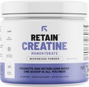 RETAIN Creatin Monohidrat pulbere (60 Serv) - 100% Micronized mare absorbție Creatină Monohidrat, Lean musculare masă & recuperare