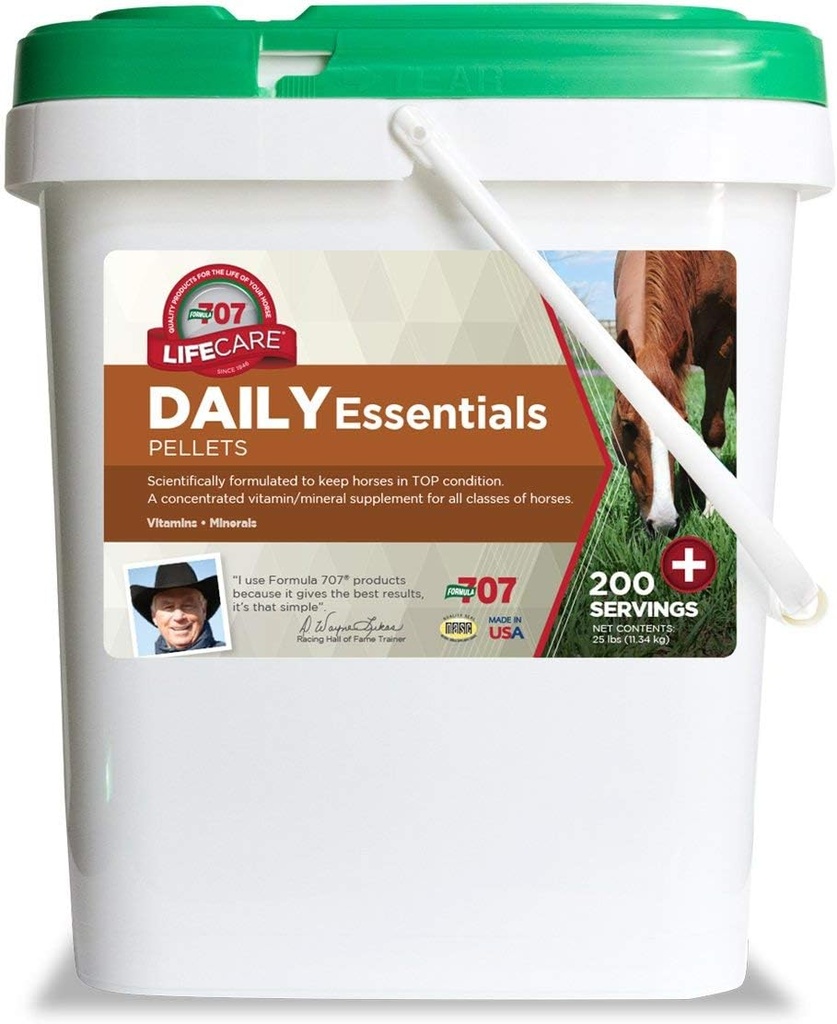 Formula 707 Daily Essentials Equine Supliment, 25lb Bucket 