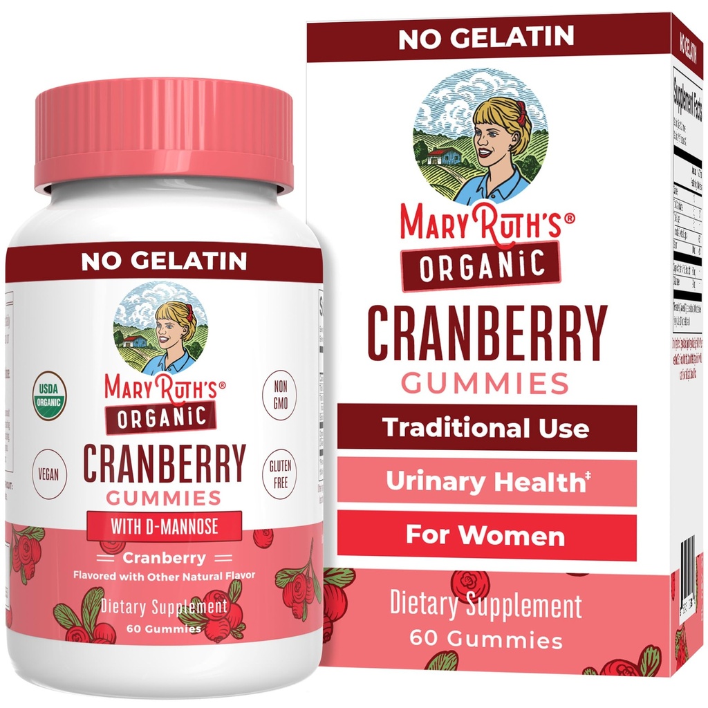 MaryRuth Organics Cranberry Gumries organice - 500 mg Supliment 